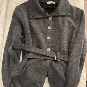 Chic Korean Brand Dark Gray Women's Coat